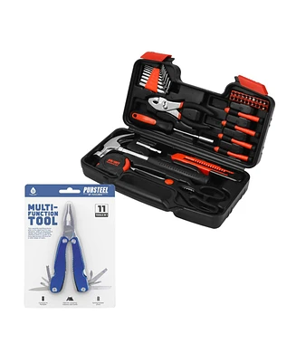 11-in-1 Multifunction Tool & Handy Solutions 39-Piece Household Tool Kit Bundle – The Ultimate Diy & Home Repair Set!