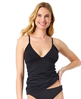 CeCe Women's La Vie A Mer Plunge-Neck Tankini Top