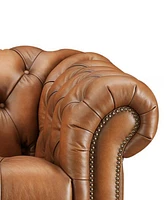Hydeline York 70" Top Grain Leather Loveseat