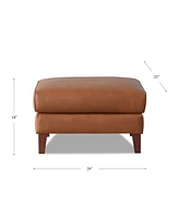 Hydeline Maui 29" Top Grain Leather Ottoman