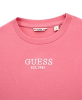 Guess Big Girl Short Sleeve with Shiny Foil Print Logo Dress