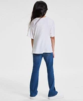 Levis Big Girls Cowgirl Oversized Logo Tee 726 High Rise Flared Jeans