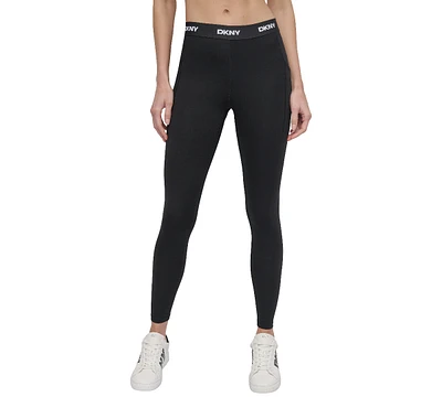 Dkny Women's Logo Elastic Full Length Tight Pants