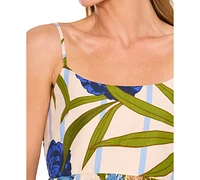 CeCe Women's Spaghetti-Strap Peplum Tank