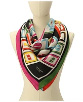Kate Spade New York Women's Playing Cards Silk Square Scarf