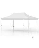 10 x 20 Ft Pop-up Canopy Tent with Carrying Bag-White
