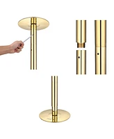 Yescom 11 Ft Gold Spinning Static Dancing Pole Kit w/ Extensions Fitness Dance Exercise