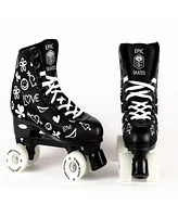 Epic Skates Black Luv Led Light Up Roller Skates