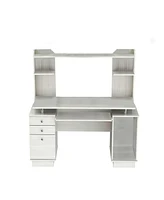 Modern Computer Desk with 3 Drawers – Sleek Home Office Workstation