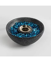 10.63 in. x 10.63 in. x 5.12 in. Black Ethanol Fuel Concrete Tabletop Fire Pit, Personal Fireplace Mini Fire Pit