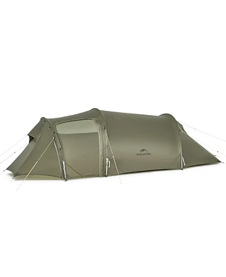 Naturehike Opalus 3 Person Tunnel Tent, Lightweight Backpacking Tent with Vestibule, Double Wall 4 Season Tents for Camping