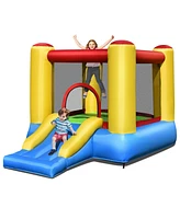 Kids Inflatable Bounce House with Slide and 480W blower