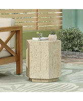 Hexagonal Archaistic Side Table