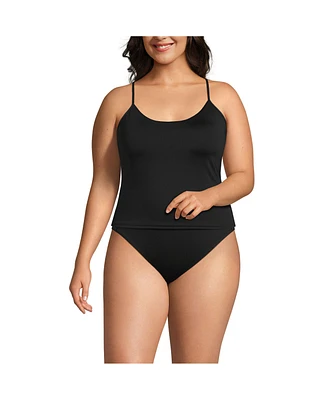 Lands' End Plus Tugless QuickDry Adjustable Strappy Back Tankini Top