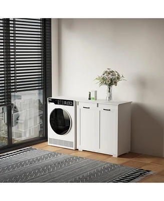 Laundry Cabinet ,with 2 Removable Liner Bags