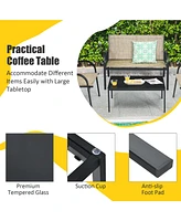 Gymax 4PCS Patio Con