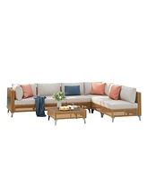 Wicker Patio Set, Cushions & Table