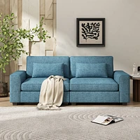 79.5" Modern Fabric Sofa with Plush Cushions, Sleek Arm Design, and Sturdy Solid Wood Frame – Comfortable Seating for Living Room