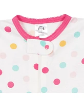 Gerber Baby Girls 2-Pack Snug Fit Footed Cotton Pajamas, Love, 0-3 Months