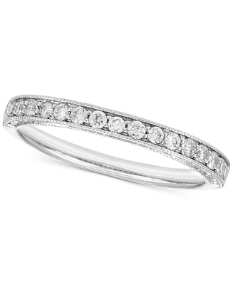 Diamond Milgrain Bead Band (1/4 ct. t.w.) in 14k White Gold