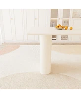 63" Cream Table & Green Chair Set (6 Black Leg Chairs)