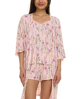 Flora by Nikrooz Women's Lotus 3-Pc. Travel Sleep Set