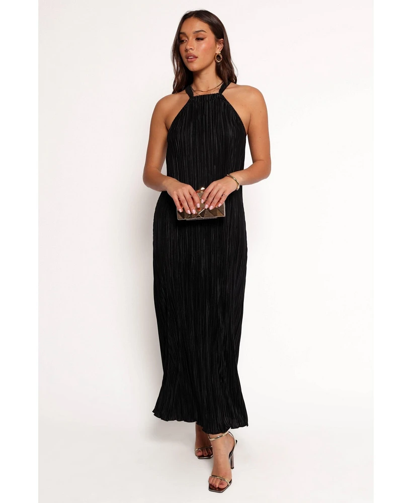 Petal and Pup Women's Melody Plisse Halter Maxi Dress
