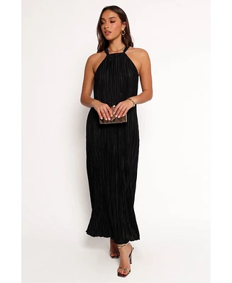 Petal and Pup Women's Melody Plisse Halter Maxi Dress