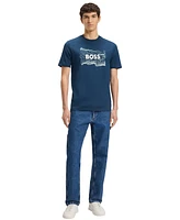 Boss by Hugo Men's Logo Artwork Cotton-Jersey T-Shirt