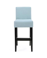 30-inch Fabric Barstool with Solid Wood Frame (Set of 2