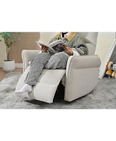 270 Swivel Rocker Recliner, Small Space Sofa, Fabric Gray