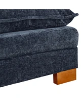Chenille fabric with double lounge chair combination sofa