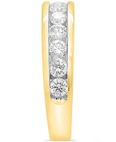 Forever Grown Diamonds Lab Diamond Channel-Set Band (1 ct. t.w.) Sterling Silver or 14k Gold-Plated