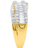 Forever Grown Diamonds Lab-Grown Diamond Crisscross Band (1 ct. t.w.) Sterling Silver or 14k Gold-Plated