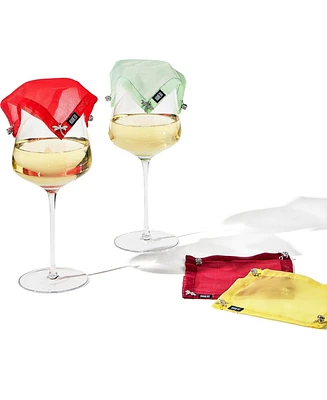 The Wine Savant Classic Wine Glass Covers, Set of 4
