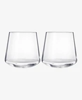 The Wine Savant Rotating Stemless Wine Glasses, Set of 2