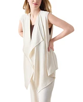 Jones New York Women's Cascade-Lapel Open-Front Vest
