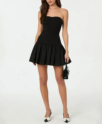 Astr the Label Women's Strapless Drop Waist Dress