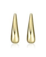 14K Gold Plated Bright Shine J-Hoop Earrings