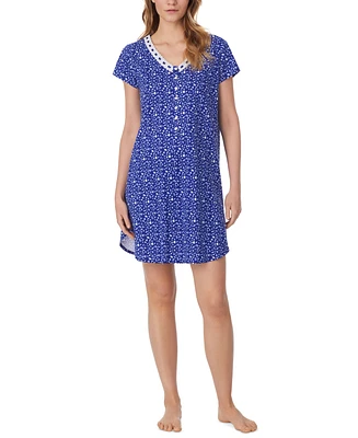 Eileen West Women's Cotton Cap-Sleeve Nightshirt