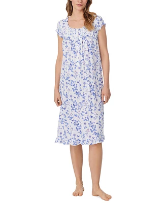 Eileen West Women's Ruffled Botanical Waltz Nightgown