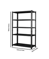 Household storage rack, adjustable display rack, basement balcony storage rack, carbon steel storage rack, 120cm 50cm 180cm, five floors