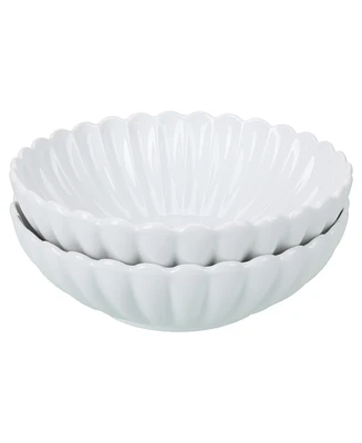 Bia Cordon Bleu Petal Round Serving Bowls, Set of 2