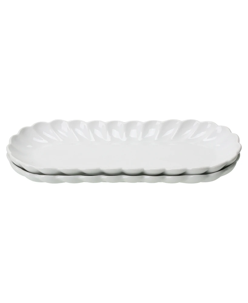 Bia Cordon Bleu Petal Oblong 2-Pc. Platters Set, Service for 2