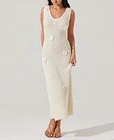 Astr the Label Women's Ainhoa Cotton Crochet-Applique Dress
