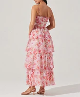 Astr the Label Women's Vonessa Ruffled Tiered Maxi Dress