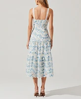Astr the Label Women's Pellagia Cotton Eyelet Midi Dress