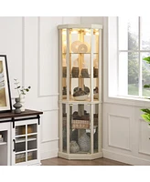 Lighted Corner Curio Cabinet for Living Room