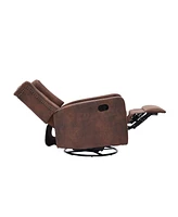 Rocking Recliner Chair,360 Degree Swivel Nursery Rocking Chair, Glider Chair, Modern Small Rocking Swivel Recliner Chair for Bedroom