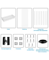 2 Pack 3 Tier Shelf Wire Shelving Unit, 2P-3TWL1848-w-lkj